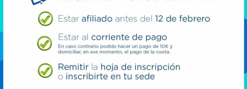 Información importante para afiliados. Participación en el 16º Congreso Autonómico del PP de Madrid