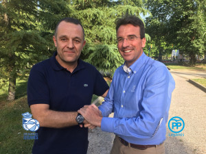 Jacinto Ramos, Presidente del Club Baloncesto Leganés junto a Miguel Ángel Recuenco