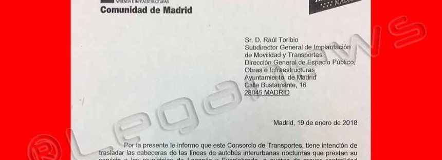 La CAM ya ha pedido al Ayuntamiento de Madrid que autorice cabeceras del ‘Búho’ a Leganés en Atocha y Príncipe Pío